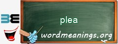 WordMeaning blackboard for plea